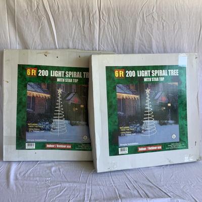 G8101 Pair of 2 200 Light Spiral Tree Lot