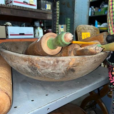 X30-wooden bowl and rolling pins