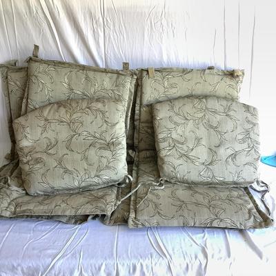 G8103 6 Vine Pattern Chair Cushions Lot