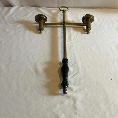 Brass Church Processional Candleholder & Brass Coat Hook (LR-MG)