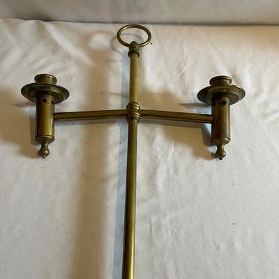 Brass Church Processional Candleholder & Brass Coat Hook (LR-MG)