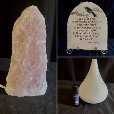 Rose Quartz Light, Essential Oil Diffuser & More (LR-MG)