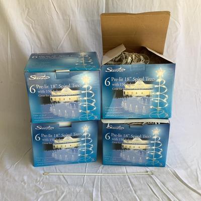 G8111 Four 18” Spiral Trees with 150 lights