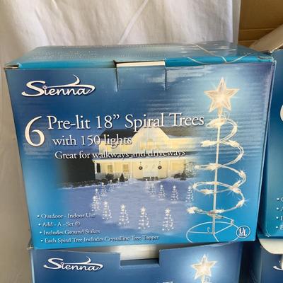 G8111 Four 18” Spiral Trees with 150 lights