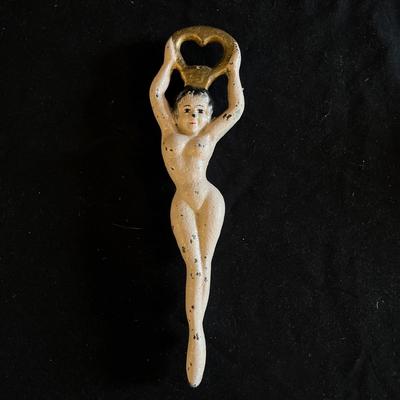 Art Deco Cast Iron Naked Lady Bottle Opener (K-MG)