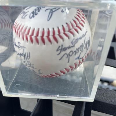 Autographed baseball/ arm& hammer collector car