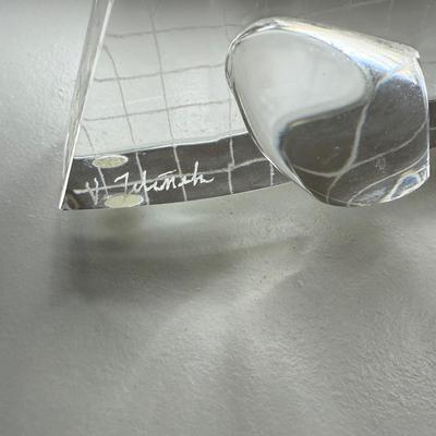 Moser Engraved Triangle Sculpture (SR-BM)