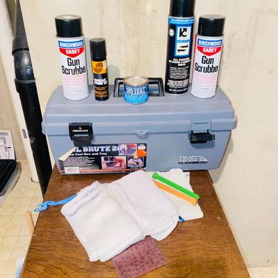 TOOL BRUTE TOOL BOX AND GUN CLEANING AEROSOLS