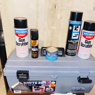 TOOL BRUTE TOOL BOX AND GUN CLEANING AEROSOLS