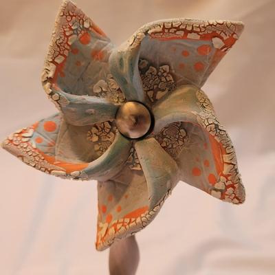 Cindy Douglass (Local Asheville Artist) Ceramic Pinwheels (DR-EL)