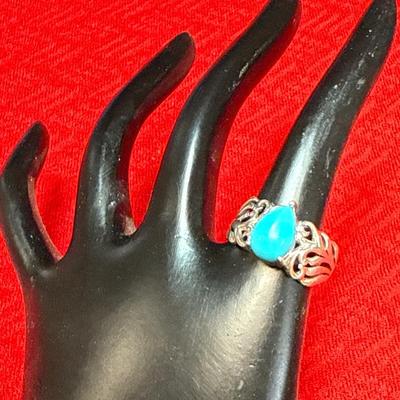 J24-925 stamped Sterling ring and earrings(No stamp found)