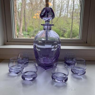 Moser Decanter and Spirit Glasses (SR-BM)
