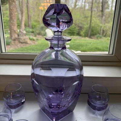 Moser Decanter and Spirit Glasses (SR-BM)