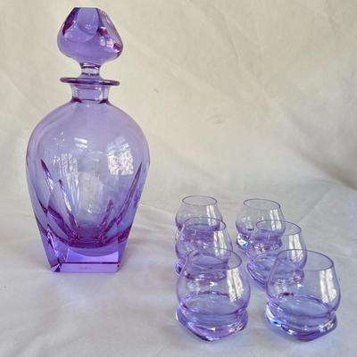Moser Decanter and Spirit Glasses (SR-BM)