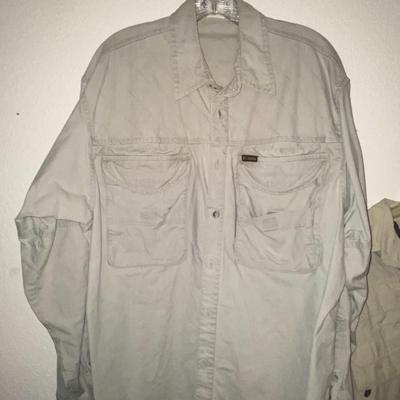 MENS COLUMBIA, NATURAL GEAR AND OTHER ANGLERS SHIRTS SIZE MED-LARGE