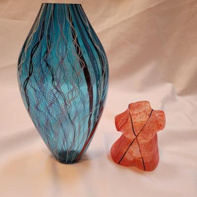Chaotic Joy Glass Vase and Lindshammar Bust (DR-EL)