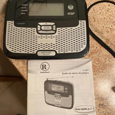 RADIO SHACK WEATHER AND TRAVEL RADIOS, LIKE NEW BLOW DRYERS, AND ALARM CLOCK