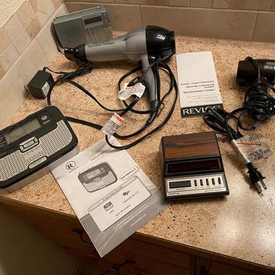 RADIO SHACK WEATHER AND TRAVEL RADIOS, LIKE NEW BLOW DRYERS, AND ALARM CLOCK