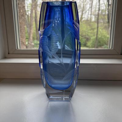 Moser Blue Blossom Vase (SR-BM)