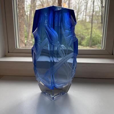 Moser Blue Blossom Vase (SR-BM)