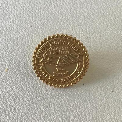 Vintage gold tone push pin