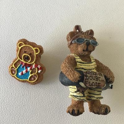 Marked teddy bears brooches vintage