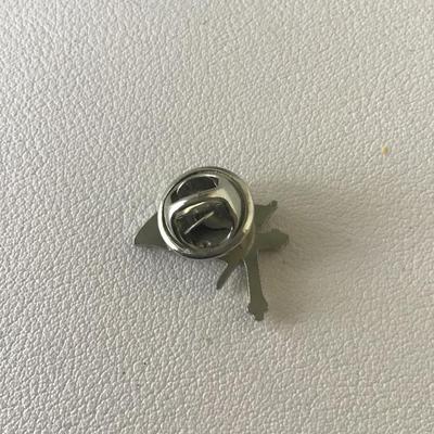 Unmarked flag and cross push pin vintage
