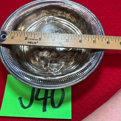 J40-sterling stamped dish