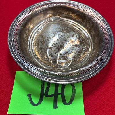 J40-sterling stamped dish
