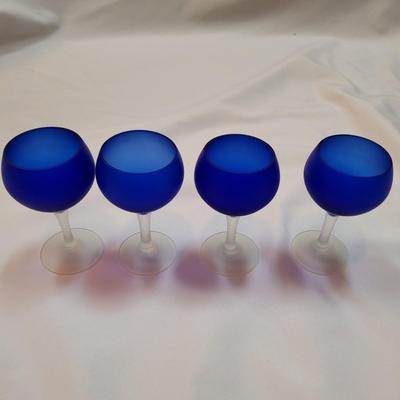 Blue Frosted Stemware Set (DR-EL)