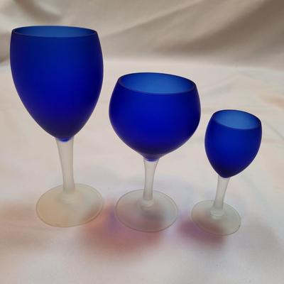 Blue Frosted Stemware Set (DR-EL)