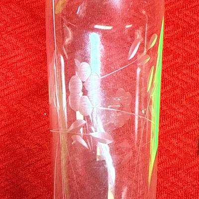 J42-Glass vase with sterling base