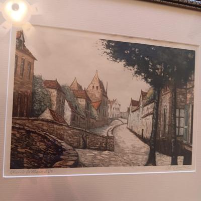 THE CANAL IN BURGES SIGNED ARTWORK