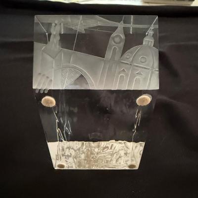 Moser Engraved Glass Sculpture (K-BM)