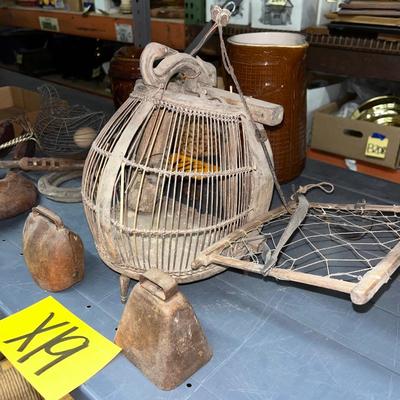 X19-metal bells and VERY unique birdcage