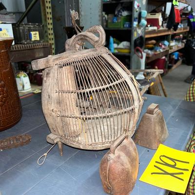 X19-metal bells and VERY unique birdcage