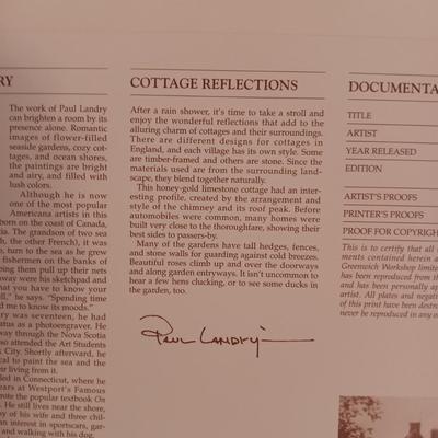 PAUL LANDRY “COTTAGE REFLECTIONS” PRINT INCLUDES COA