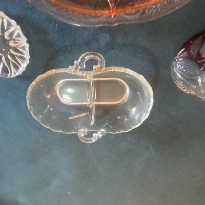 PINK DEPRESSION GLASS AND OTHER VINTAGE GLASS