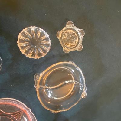 PINK DEPRESSION GLASS AND OTHER VINTAGE GLASS