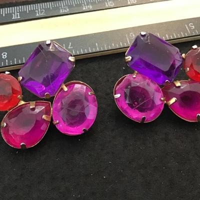 Chunky Faux Glass Earrings