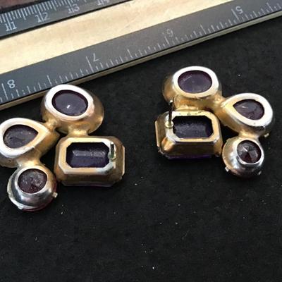 Chunky Faux Glass Earrings