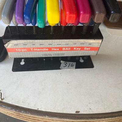 10pc Allen wrench set w/ holder