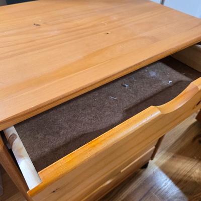 6 Drawer Wood Cabinet on Casters