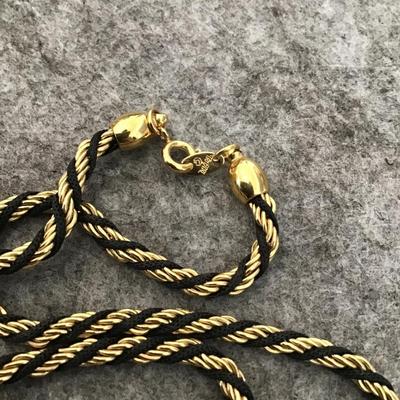 Beautiful vintage, Trifari, chain necklace and beautiful, vintage, tigers, eye pendant