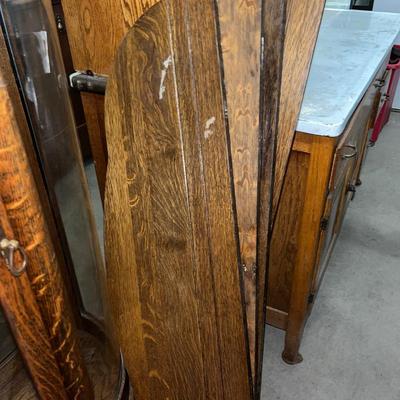 X112-antique glass display cabinet