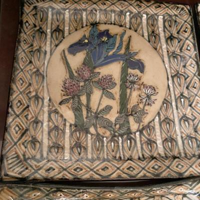 set of 4 flower plates by Mary Vaughn Blake