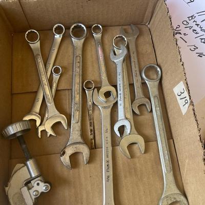 11pc assorted brand name open box wrench