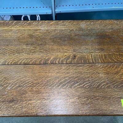 X106-Quartered Sawed Desk with Claw Feet