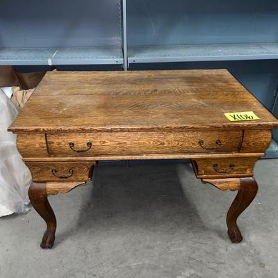 X106-Quartered Sawed Desk with Claw Feet