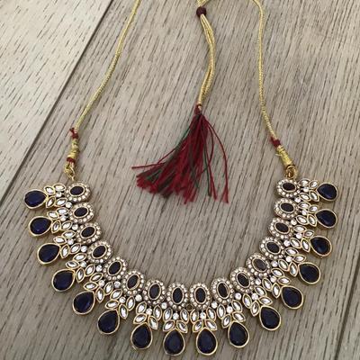 Beautiful, gold tone, rhinestone bib, statement, necklace